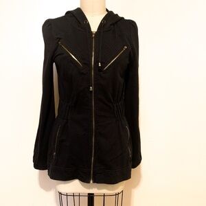0004 French connection Black zip up jacket Sz M